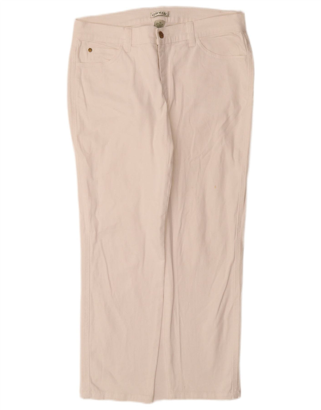 Orvis Damen Straight Jeans US 10 Large W30 L28 Weiße Baumwolle
