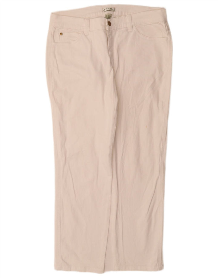 Orvis Damen Straight Jeans US 10 Large W30 L28 Weiße Baumwolle