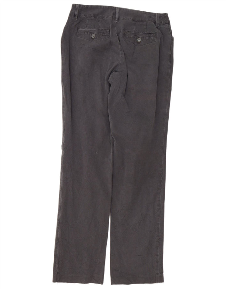 EDDIE BAUER Damen gerade Freizeithose US 8 Medium W28 L32 Grau