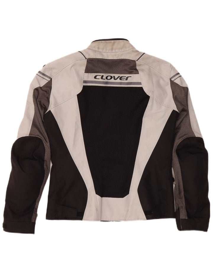 Clover Womens Graphic Racer Jacket UK 6 XS Mehrfarbiger Farbblock