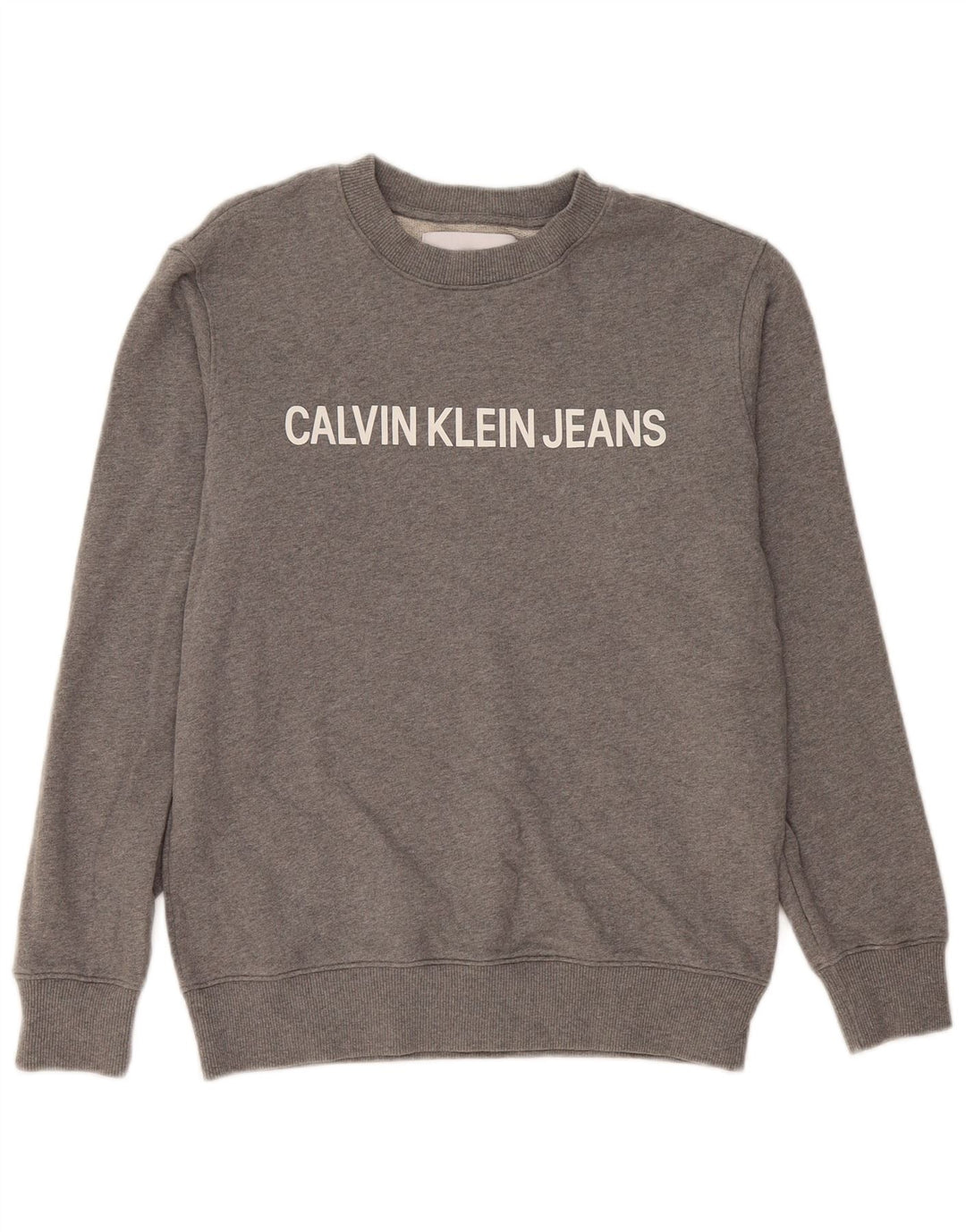 Calvin Klein Jeans Herren Grafik-Sweatshirt-Pullover, klein, grau gefleckte Baumwolle