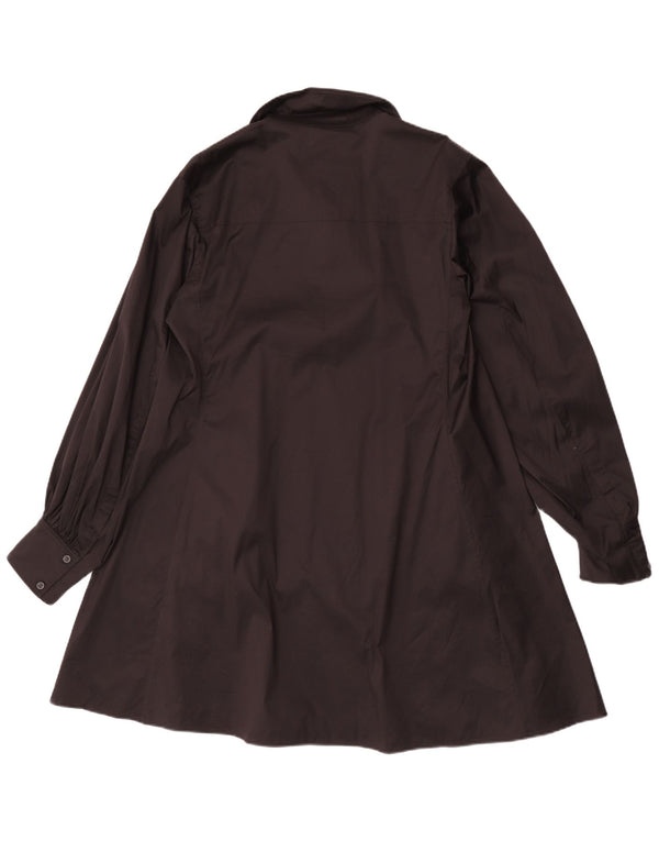Cos Damen-Langarmkleid in A-Linie, EU 44, mittelschwarz, Baumwolle