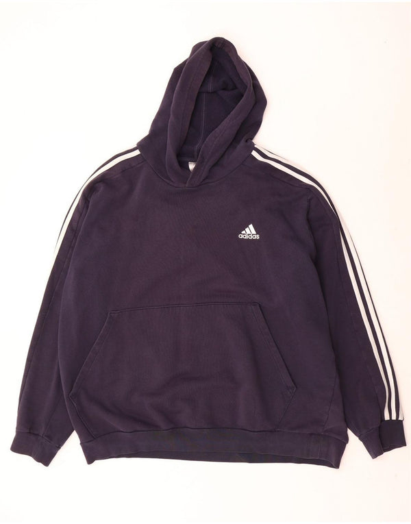 Adidas Herren Kapuzenpullover 2XL Marineblau Baumwolle