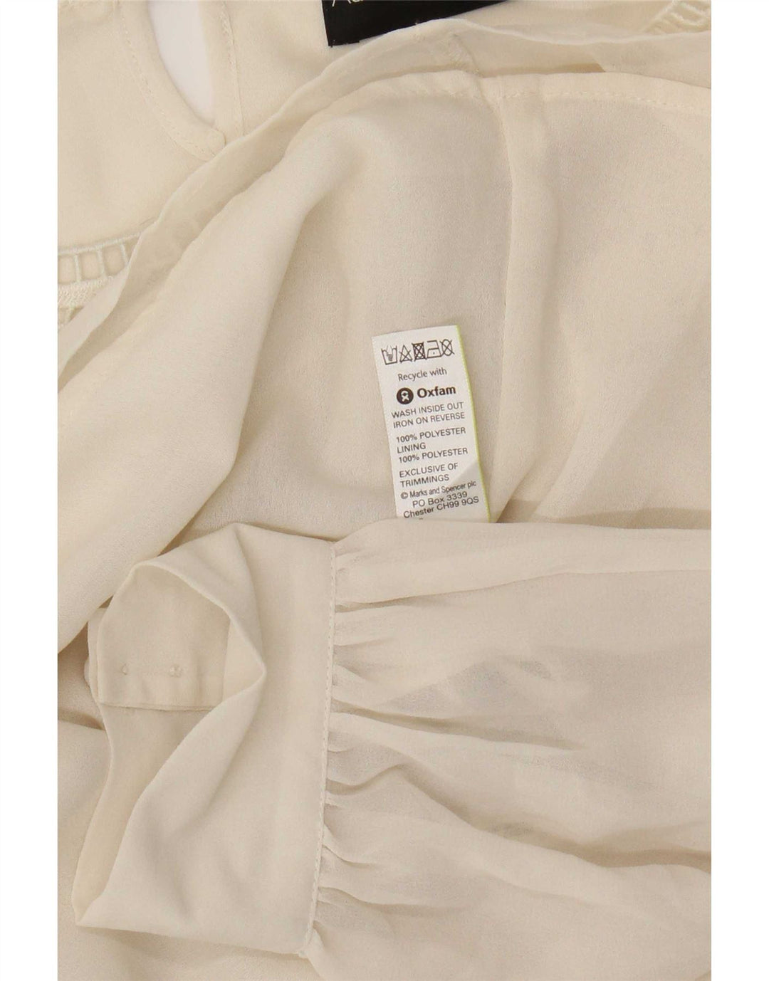 Marks & Spencer Damen Autograph Langarmblusenoberteil UK 16 Large Beige