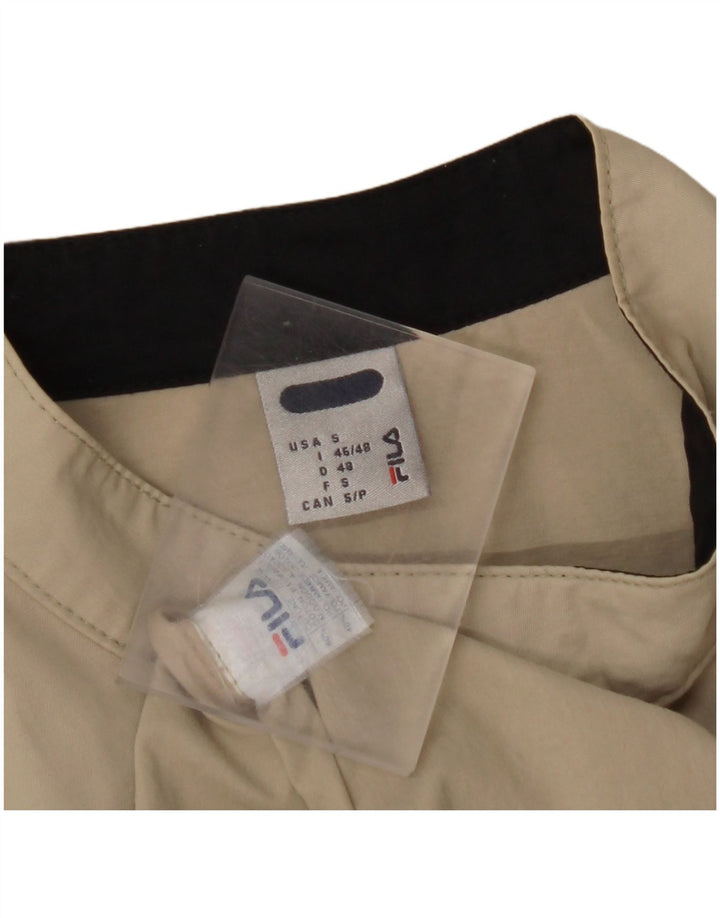 FILA Herren Bomberjacke UK 36 Small Beige Baumwolle