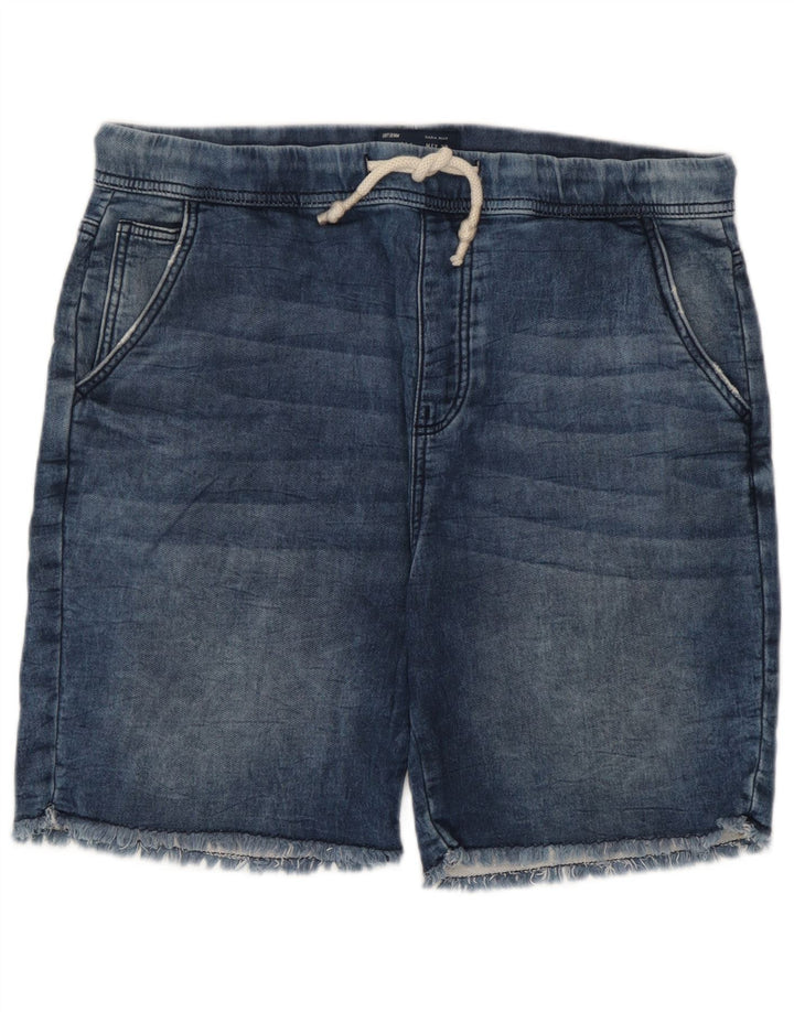 Zara Herren-Shorts, Größe L, W32, Blau, Baumwolle