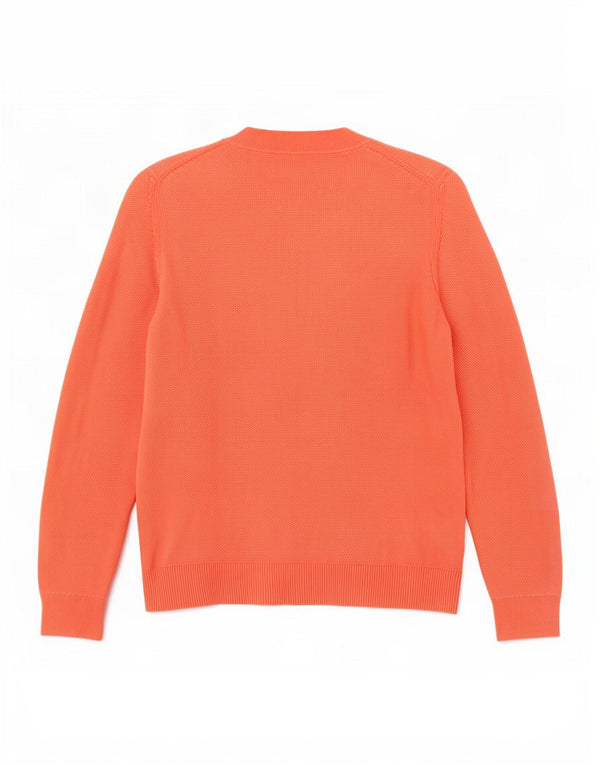 Tommy Hilfiger Damen-Cardigan-Pullover UK 6 XS Orange Baumwolle