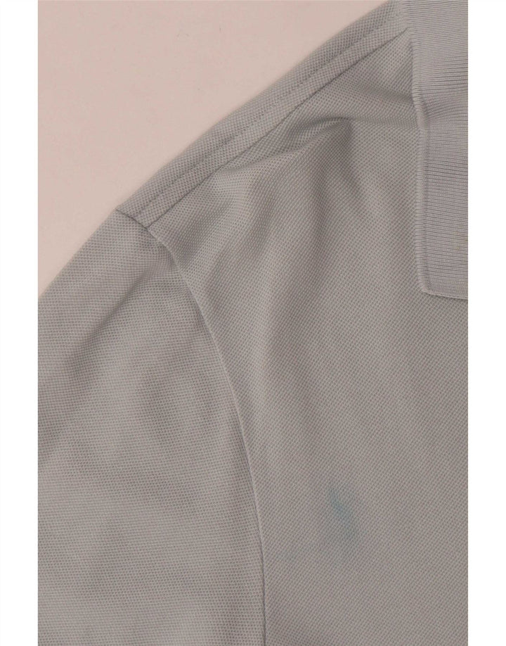 Lacoste Herren-Poloshirt, Größe 4, mittelblaue Baumwolle