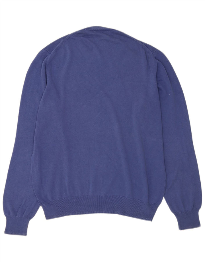 Zara Herren-Pullover mit Rundhalsausschnitt, Größe L, Blau
