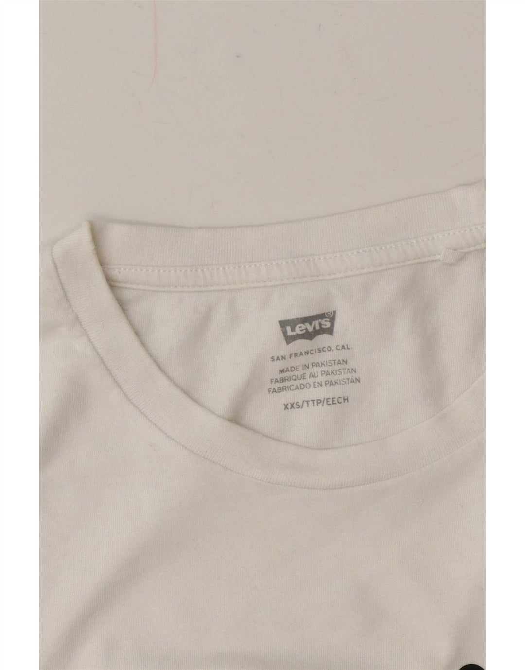 Levi's Damen Übergroßes Grafik-T-Shirt-Oberteil UK 2 2XS Weiß