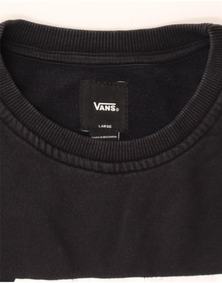 VANS Herren-Sweatshirt mit Grafik, Größe L, Schwarz