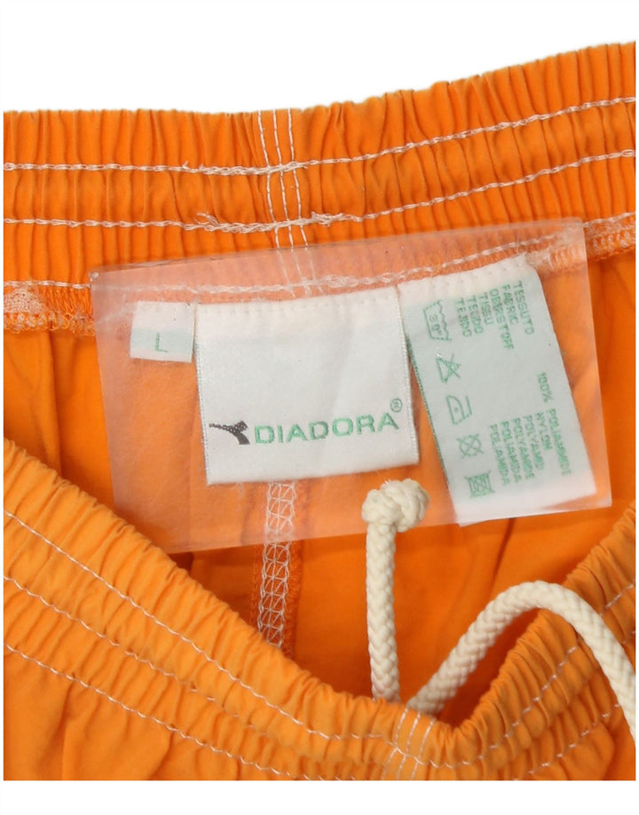 Diadora Herren-Badeshorts, groß, orangefarbenes Polyamid