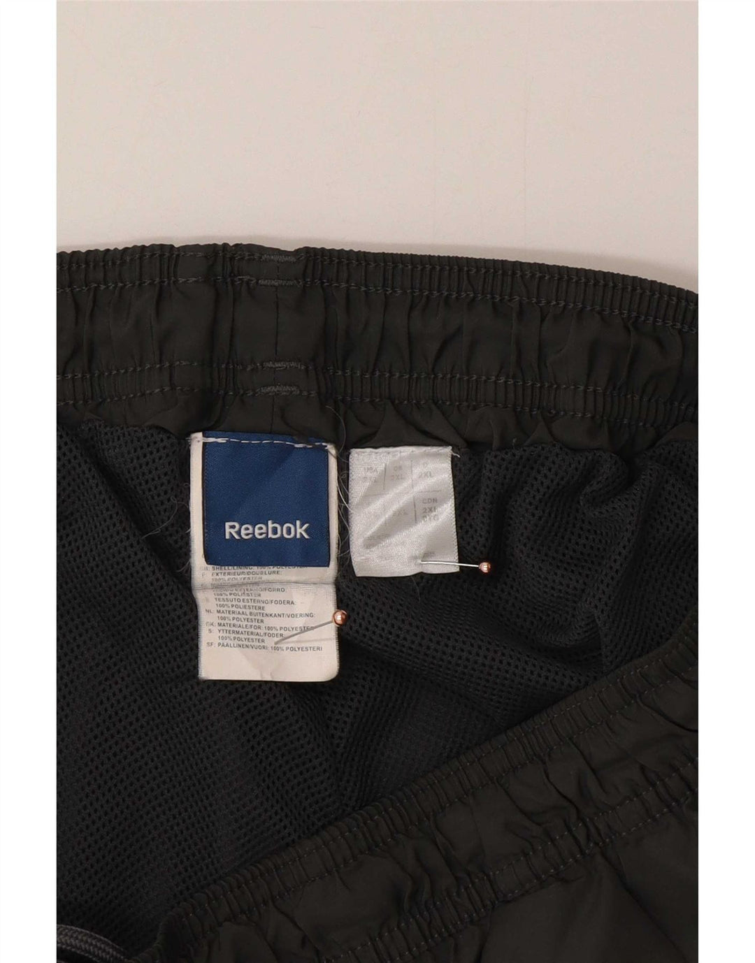 Reebok Herren-Trainingshose 2XL, grünes Polyester