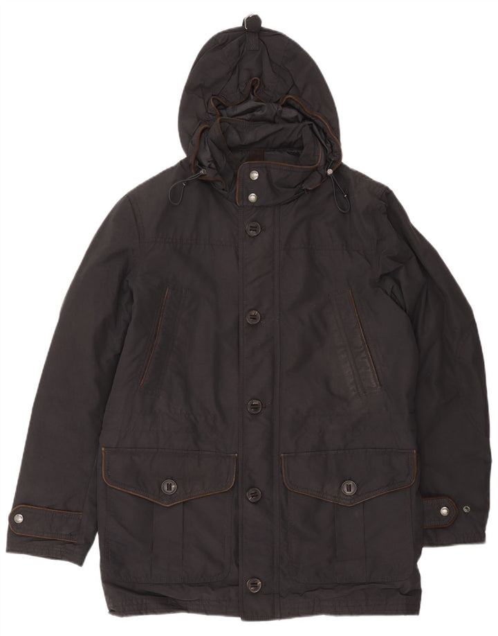 Massimo Dutti Herren-Parka mit Kapuze, UK 38, Mittelbraun