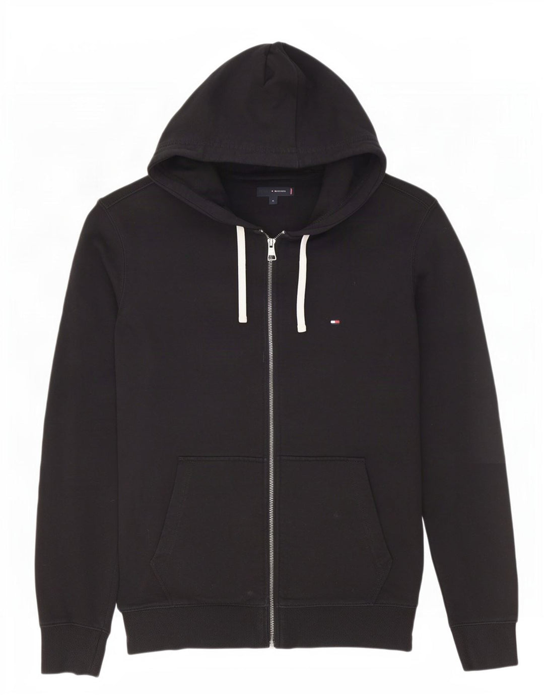 Tommy Hilfiger Herren-Kapuzenpullover mit Reißverschluss, Größe L, Schwarz