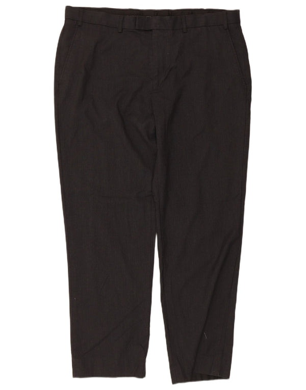 Marks & Spencer Maßgeschneiderte, gerade Anzughose für Damen, W38, L29, graue Viskose