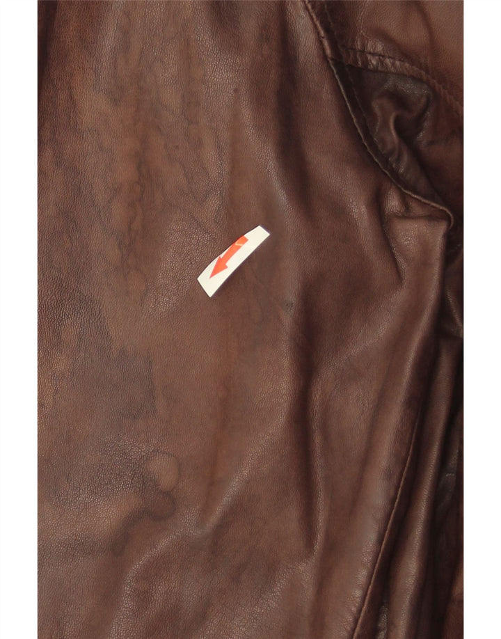 Bomboogie Herren Lederjacke UK 34 XS Braunes Leder
