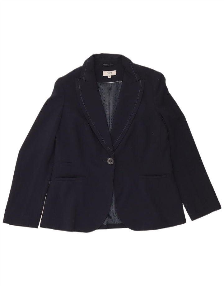 Marks & Spencer Damen 1-Knopf-Blazerjacke UK 16 Large Marineblau