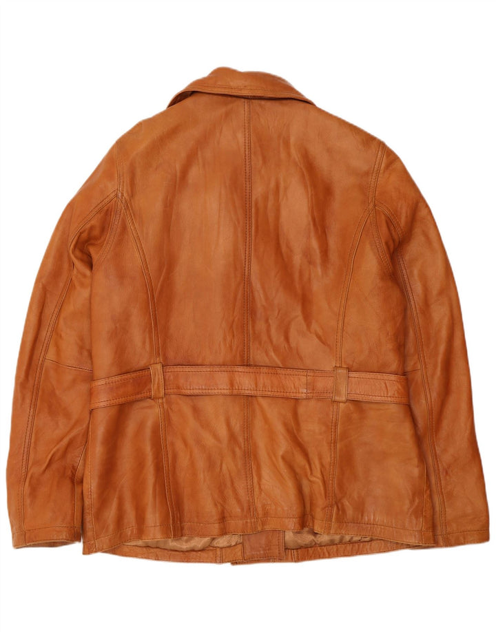 Yessica Damen Lederjacke UK 20 2XL Braunes Leder