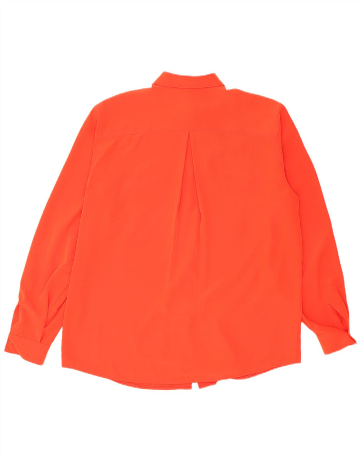 Mario Pucci Cecconi Damen Übergroße Hemdbluse IT 42 Mittelorange