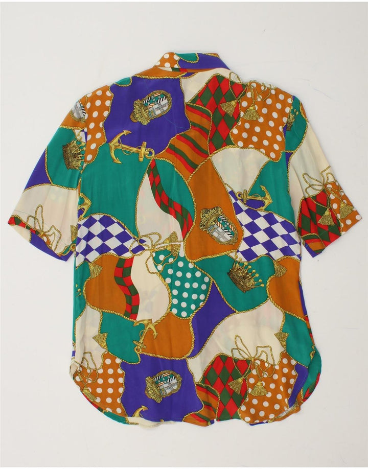 FIORELLA RUBINO Damen Hemdbluse UK 14 Medium Mehrfarbig Patchwork