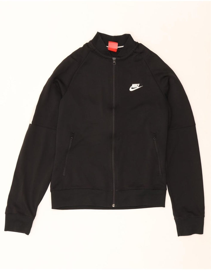 NIKE Damen-Trainingsanzug-Oberteil, übergroß, Gr. 10, Größe S, Schwarz, Farbblock