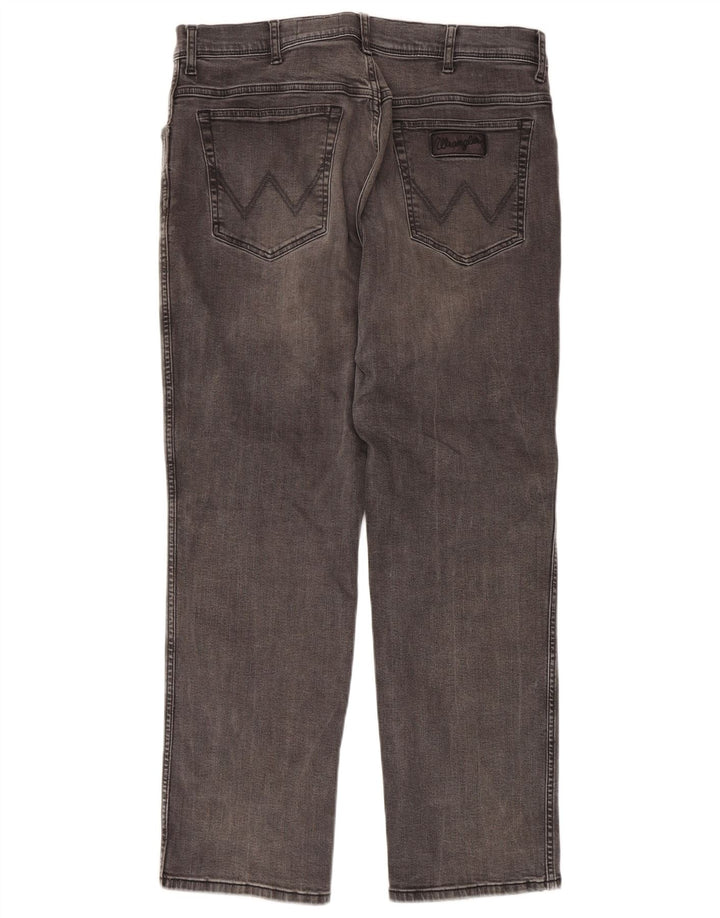 Wrangler Herren Texas Straight Jeans W36 L30 Graue Baumwolle