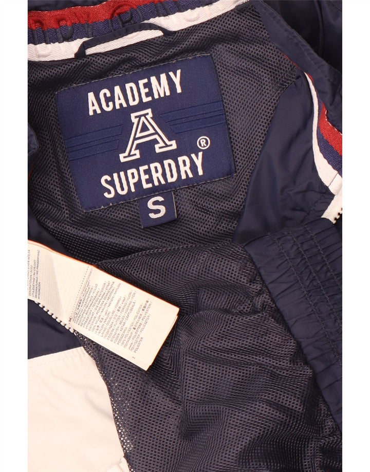 Superdry Damen-Trainingsanzug-Top-Jacke, UK 10, Größe S, Marineblau, Farbblock