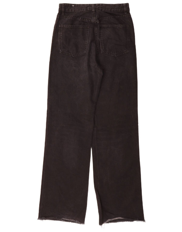 Zara Damen High Rise Straight Jeans EU 38 Small W28 L34 Schwarz