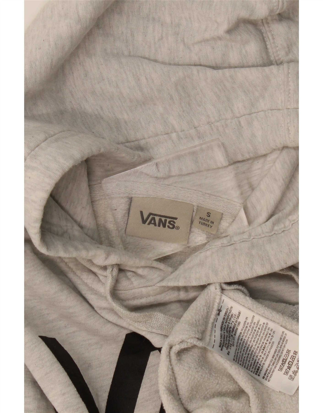 Vans Herren-Kapuzenpullover mit Grafik, klein, grau gefleckte Baumwolle