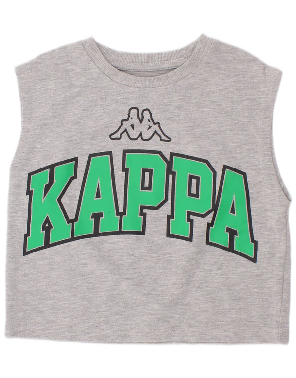 Kappa Crop Graphic Tanktop für Mädchen, 3–4 Jahre, grau meliert