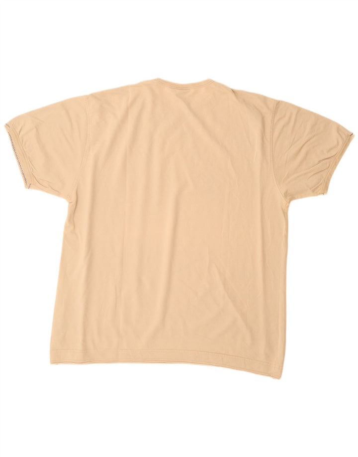 SCOTCH & SODA Herren Grafik Kurzarm Sweatshirt Pullover XL Beige Baumwolle