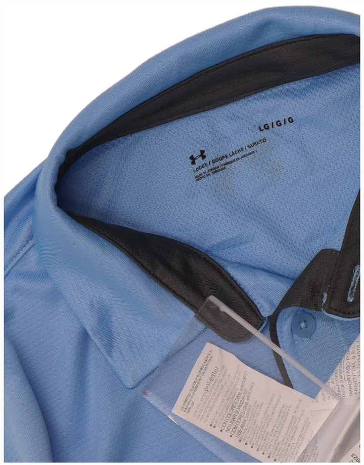Under Armour Herren-Poloshirt, großes blaues Polyester