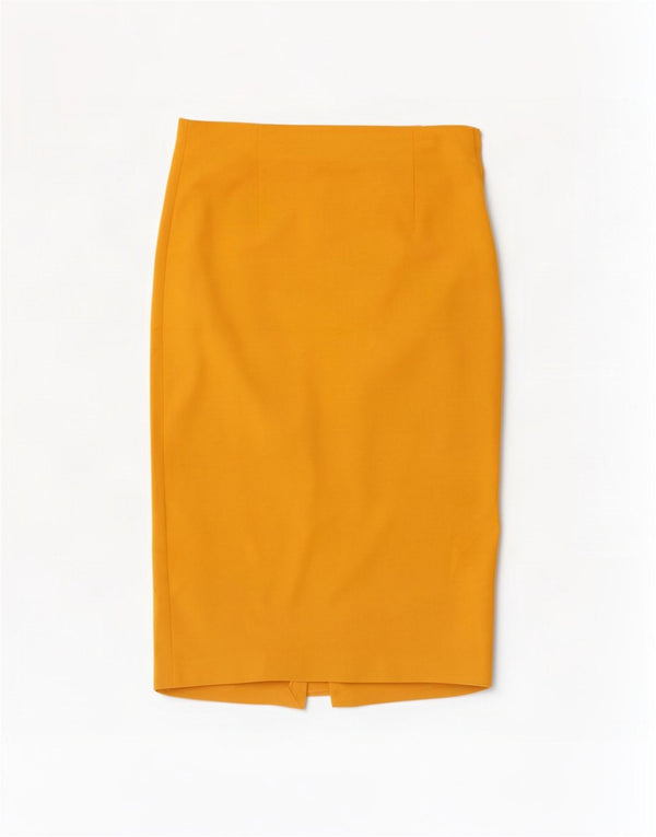 Zara Damen Bleistiftrock Large W30 Gelb