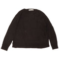 Zara Damen-Pullover, übergroß, Rundhalsausschnitt, Gr. 10, Größe S, schwarze Viskose