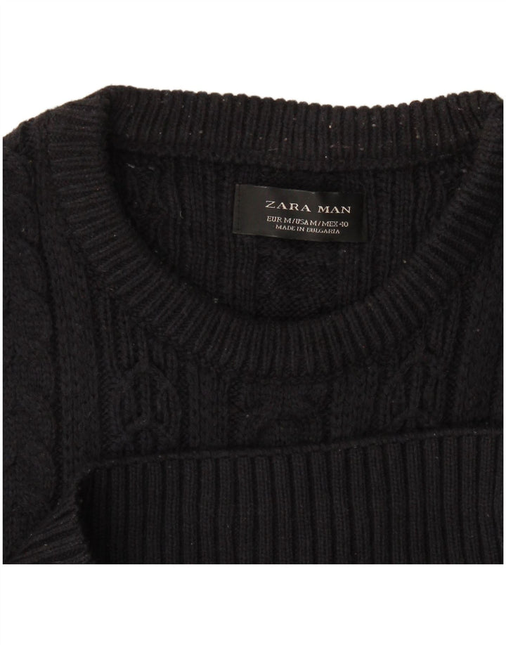 Zara Herren-Pullover mit Rundhalsausschnitt, mittelgroß, Marineblau