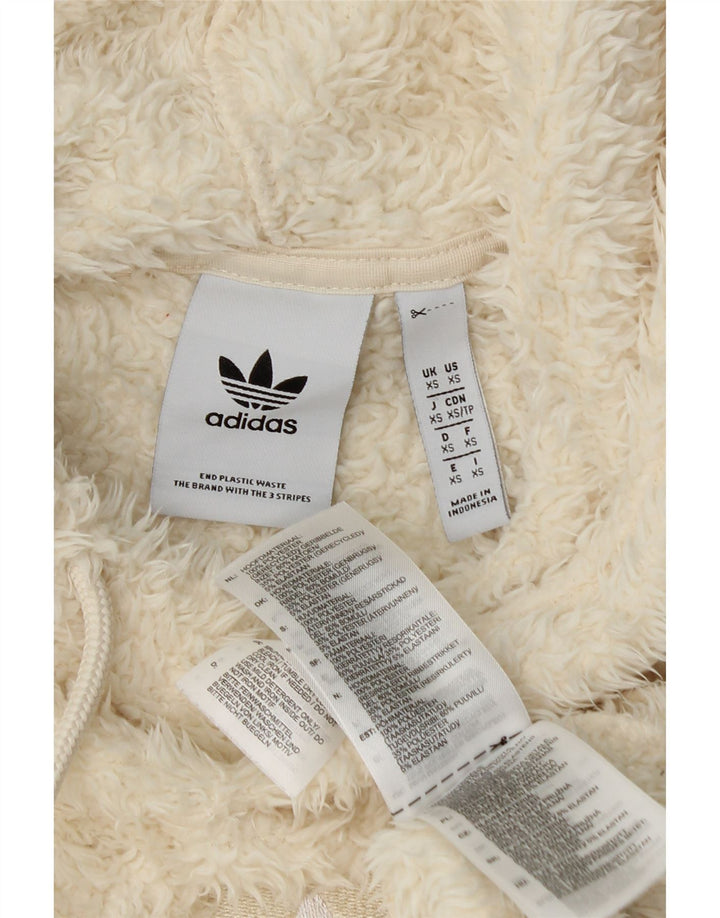 Adidas Herren Kapuzen-Fleecepullover XS Beige Polyester