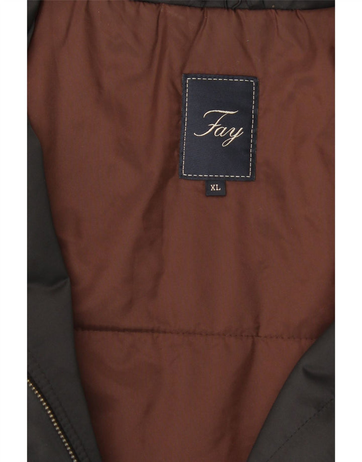 FAY Womens Windbreaker Jacket UK 18 XL Black Polyester Vintage Fay and Second-Hand Fay from Messina Hembry 