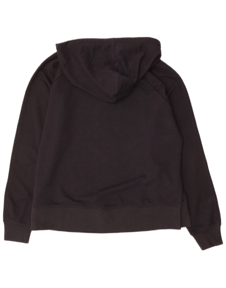 Nike Damen Dri Fit Graphic Übergroßer Kapuzenpullover UK 14 Medium Schwarz