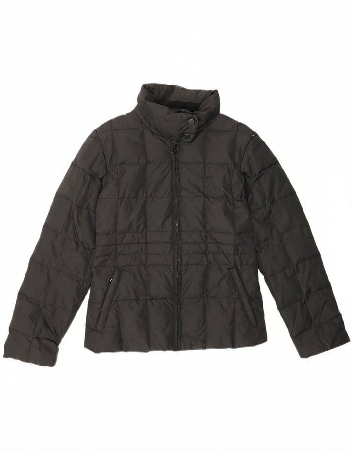 GAS Womens Hooded Padded Jacket UK 10 Small Black