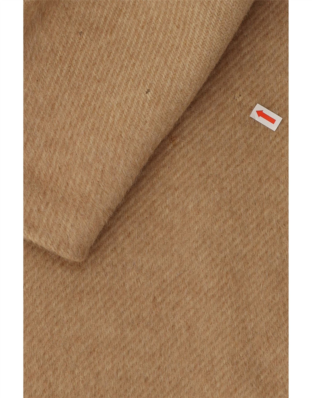 Vintage Damen Zweireihiger Mantel IT 42 Mittelbeige Alpakawolle