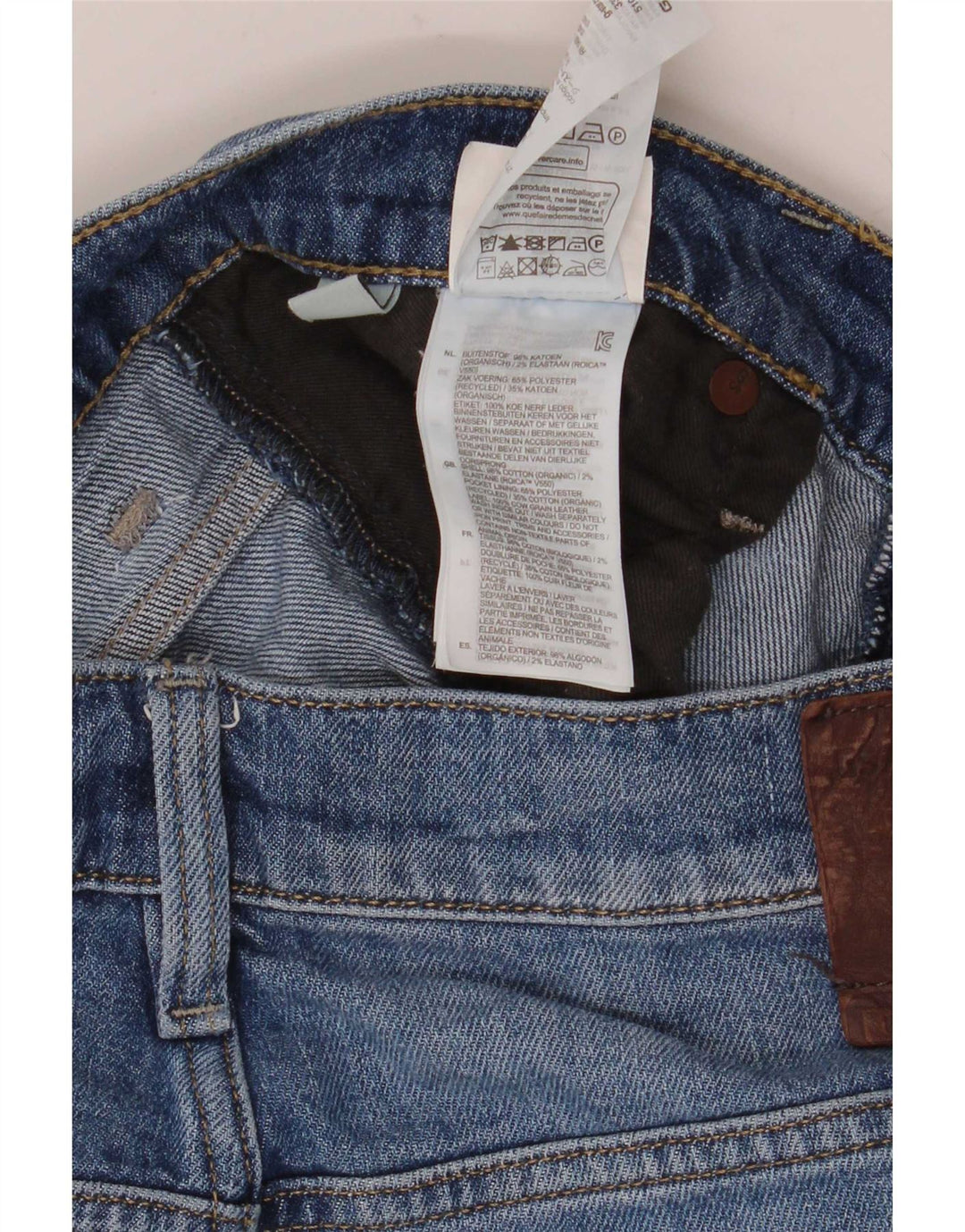 G-Star Herren 3301 Slim Jeans W34 L32 Blaue Baumwolle