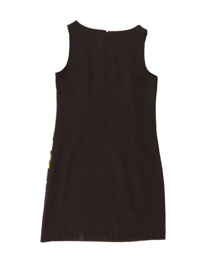 DESIGUAL Womens Graphic Sheath Dress EU 40 Medium Black Floral Vintage Desigual and Second-Hand Desigual from Messina Hembry 