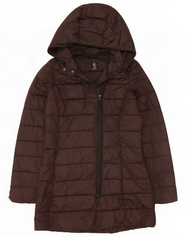 Refrigue Wattierte Damenjacke mit Kapuze, UK 10, Größe S, Braun