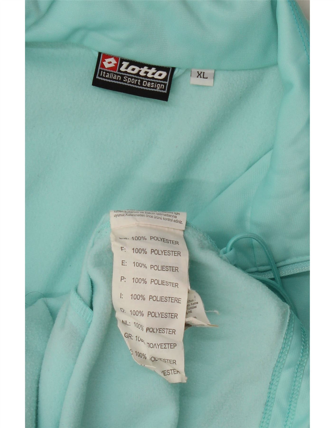 LOTTO Damen-Trainingsanzug-Top-Jacke UK 18 XL blau gestreift aus Polyester