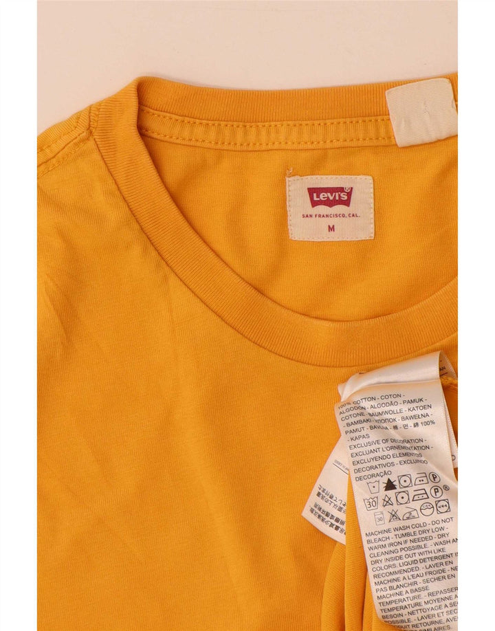 Levi's Herren-T-Shirt-Oberteil aus mittelgelber Baumwolle