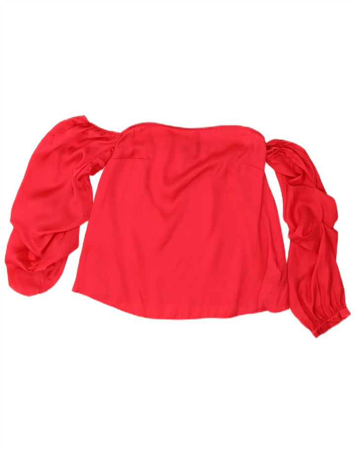 Schulterfreies Damenoberteil von Lipsy, UK-Größe 10, Größe S, Rot, Polyester