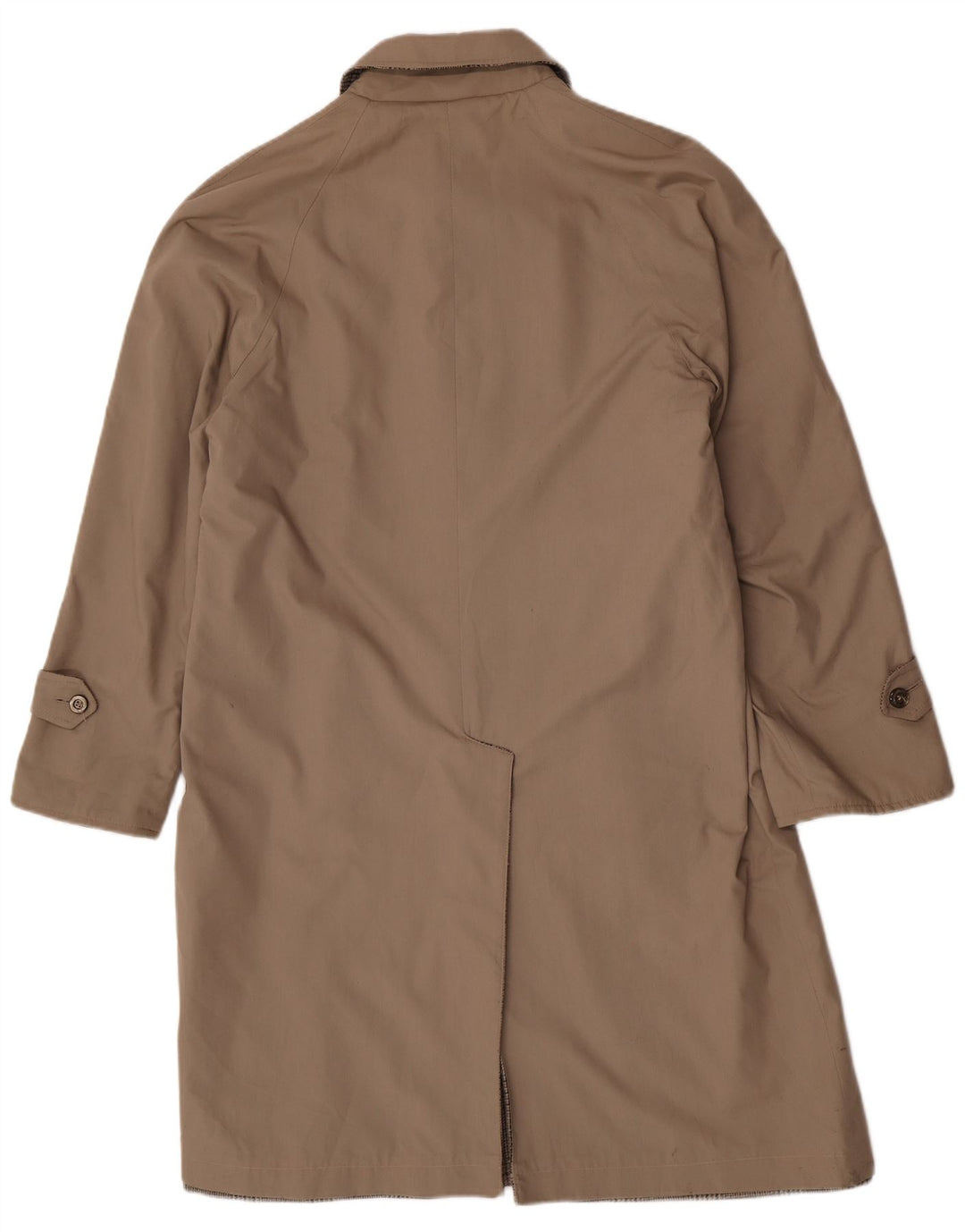 Vintage Herren Wendemantel UK 40 Large Beige Check Polyester