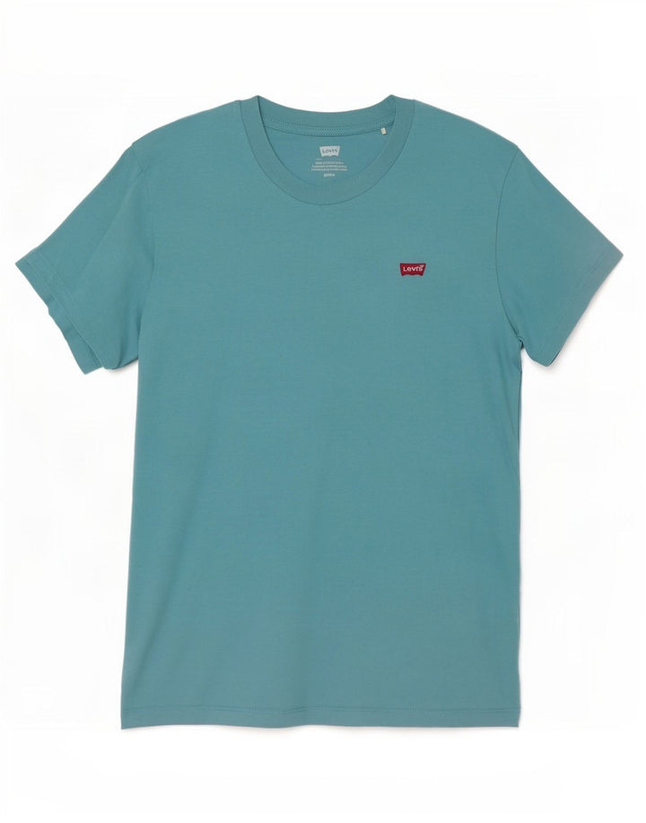 Levi's Damen T-Shirt Top UK 10 Small Blau Baumwolle