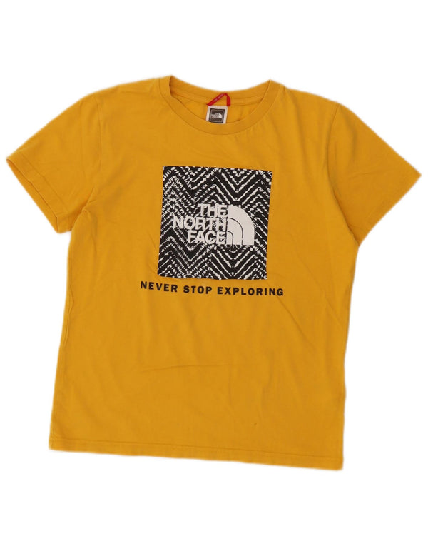 The North Face Jungen-T-Shirt mit Grafik, 11–12 Jahre, groß, gelbe Baumwolle